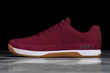 Women's Nobull Canvas Trainers Burgundy | SG O2807K